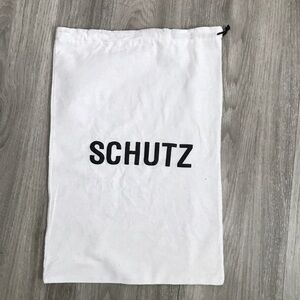 Schutz White Fleece Dustbag Rectangle Logo